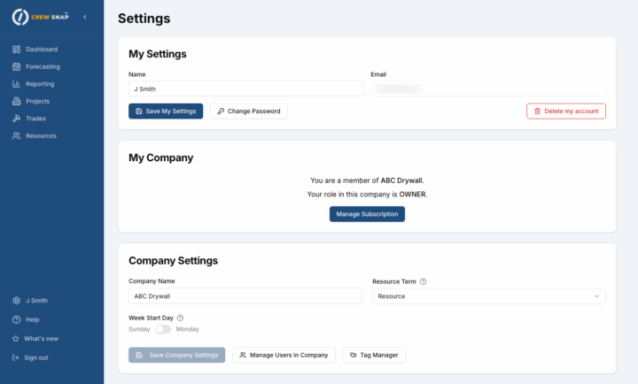 1. Set up your company